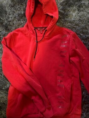 Burberry Red Pullover Hoodie